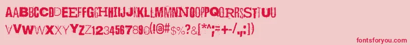 ScizzorwreckHalbfettAlt Font – Red Fonts on Pink Background