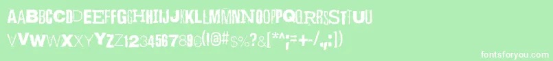 ScizzorwreckHalbfettAlt Font – White Fonts on Green Background