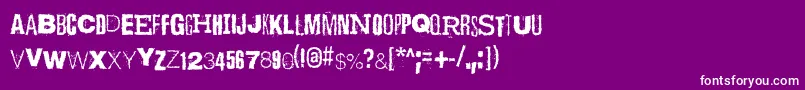 ScizzorwreckHalbfettAlt Font – White Fonts on Purple Background