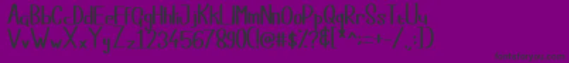 フォントBeela – 紫の背景に黒い文字