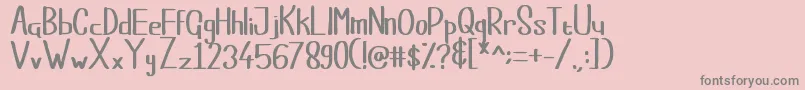 Beela Font – Gray Fonts on Pink Background