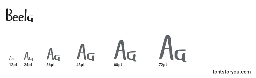 Beela Font Sizes