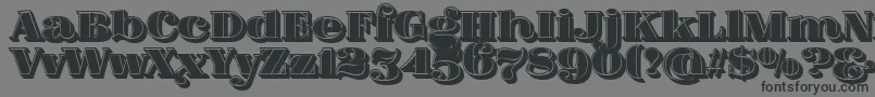 FatFlamingo5SideFill Font – Black Fonts on Gray Background