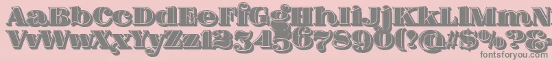 FatFlamingo5SideFill-Schriftart – Graue Schriften auf rosa Hintergrund