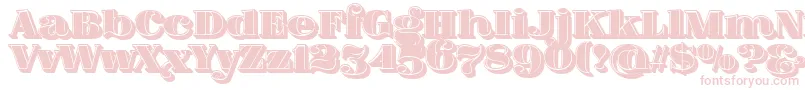 FatFlamingo5SideFill-fontti – vaaleanpunaiset fontit valkoisella taustalla
