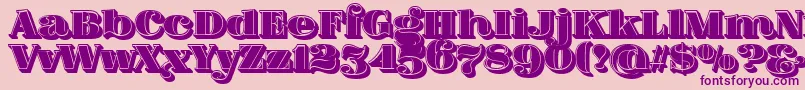 FatFlamingo5SideFill-Schriftart – Violette Schriften auf rosa Hintergrund