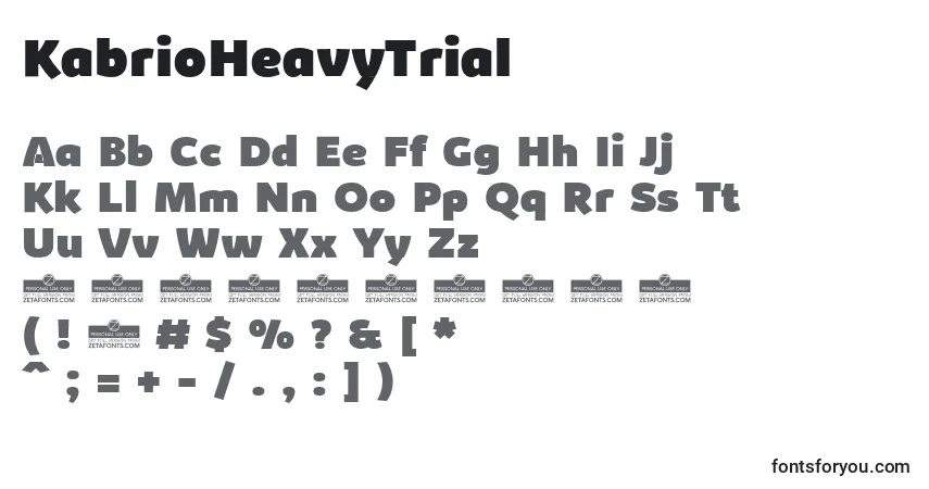 KabrioHeavyTrial Font – alphabet, numbers, special characters