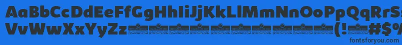 KabrioHeavyTrial Font – Black Fonts on Blue Background