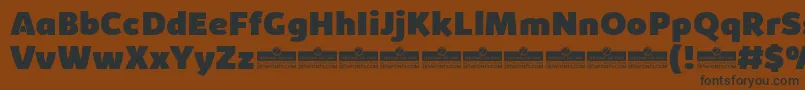 KabrioHeavyTrial Font – Black Fonts on Brown Background