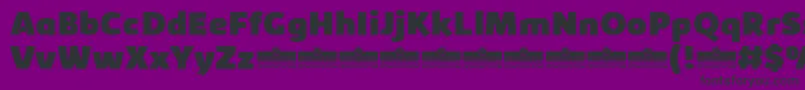 KabrioHeavyTrial Font – Black Fonts on Purple Background