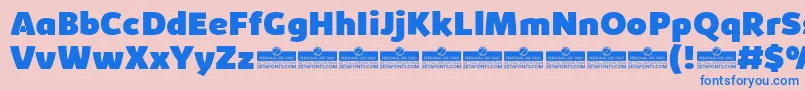 KabrioHeavyTrial Font – Blue Fonts on Pink Background