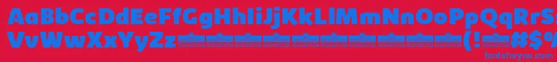 KabrioHeavyTrial Font – Blue Fonts on Red Background