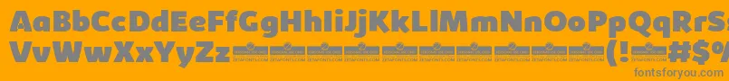 KabrioHeavyTrial Font – Gray Fonts on Orange Background