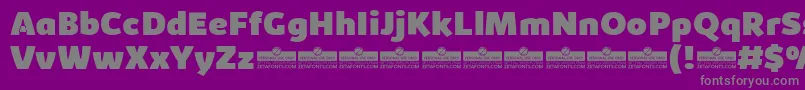 KabrioHeavyTrial Font – Gray Fonts on Purple Background