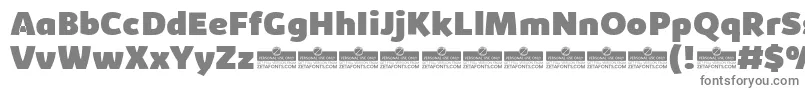 KabrioHeavyTrial-fontti – harmaat kirjasimet valkoisella taustalla