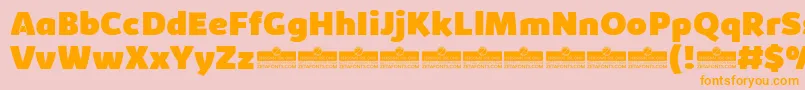 KabrioHeavyTrial Font – Orange Fonts on Pink Background