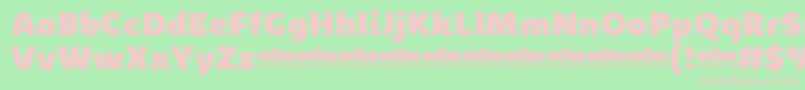 KabrioHeavyTrial Font – Pink Fonts on Green Background