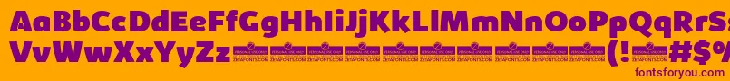 KabrioHeavyTrial Font – Purple Fonts on Orange Background