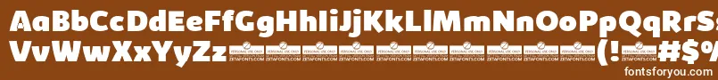 KabrioHeavyTrial Font – White Fonts on Brown Background