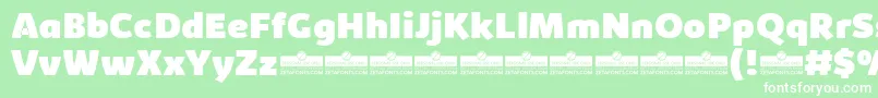 KabrioHeavyTrial Font – White Fonts on Green Background