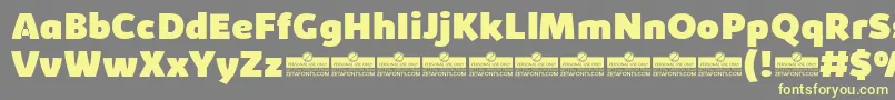 KabrioHeavyTrial Font – Yellow Fonts on Gray Background