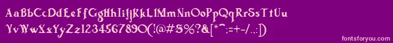 TriflesRegular Font – Pink Fonts on Purple Background