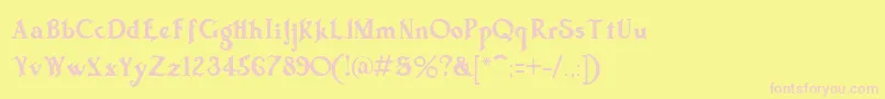 TriflesRegular Font – Pink Fonts on Yellow Background