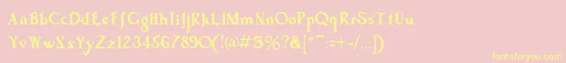 TriflesRegular Font – Yellow Fonts on Pink Background