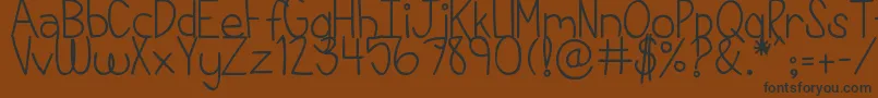 DjbThisIsMyLife Font – Black Fonts on Brown Background