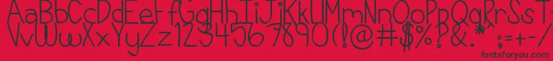 DjbThisIsMyLife Font – Black Fonts on Red Background