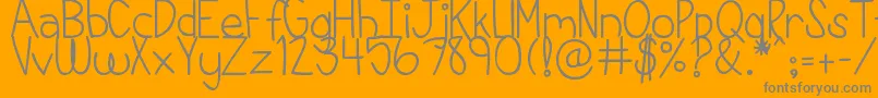 Czcionka DjbThisIsMyLife – szare czcionki na pomarańczowym tle