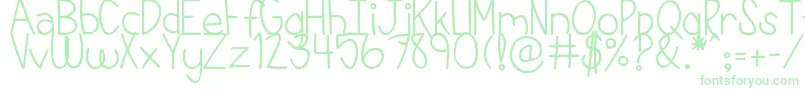 DjbThisIsMyLife-Schriftart – Grüne Schriften auf weißem Hintergrund