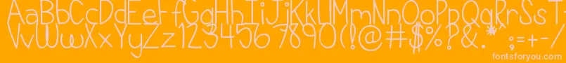 DjbThisIsMyLife Font – Pink Fonts on Orange Background