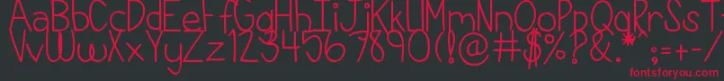 DjbThisIsMyLife Font – Red Fonts on Black Background