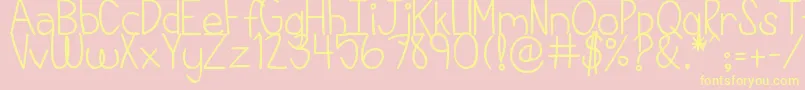 DjbThisIsMyLife Font – Yellow Fonts on Pink Background