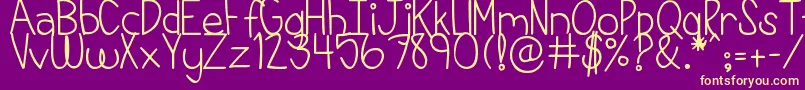 DjbThisIsMyLife Font – Yellow Fonts on Purple Background