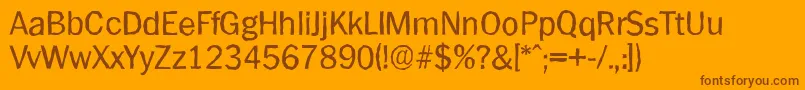 PlymouthantiqueRegular Font – Brown Fonts on Orange Background