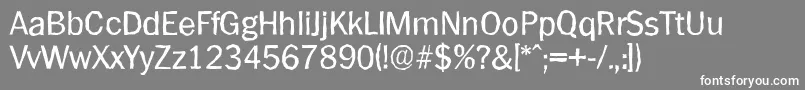 PlymouthantiqueRegular Font – White Fonts on Gray Background