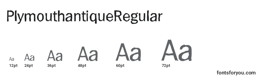 PlymouthantiqueRegular Font Sizes