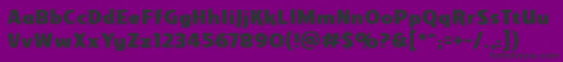 Gravesidebb-fontti – mustat fontit violetilla taustalla