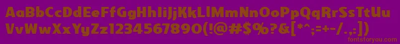 Gravesidebb-fontti – ruskeat fontit violetilla taustalla