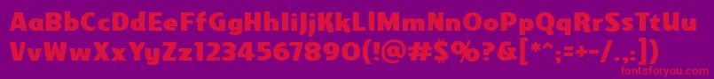 Gravesidebb Font – Red Fonts on Purple Background