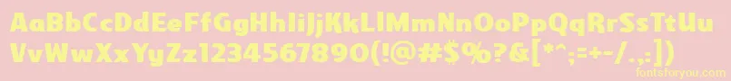 Gravesidebb Font – Yellow Fonts on Pink Background