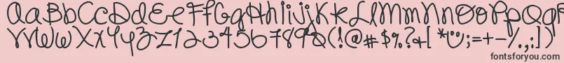 Djb Font – Black Fonts on Pink Background