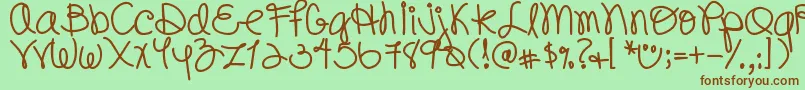 Djb Font – Brown Fonts on Green Background