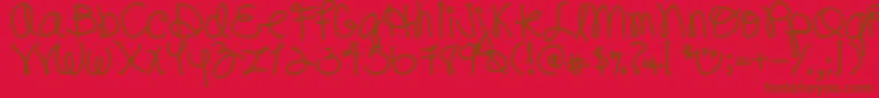 Djb Font – Brown Fonts on Red Background