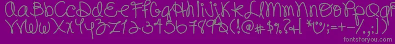 Djb Font – Gray Fonts on Purple Background