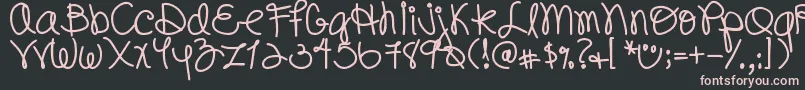 Djb Font – Pink Fonts on Black Background