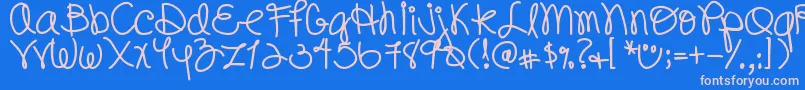 Djb Font – Pink Fonts on Blue Background