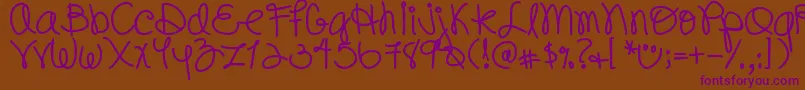 Djb Font – Purple Fonts on Brown Background